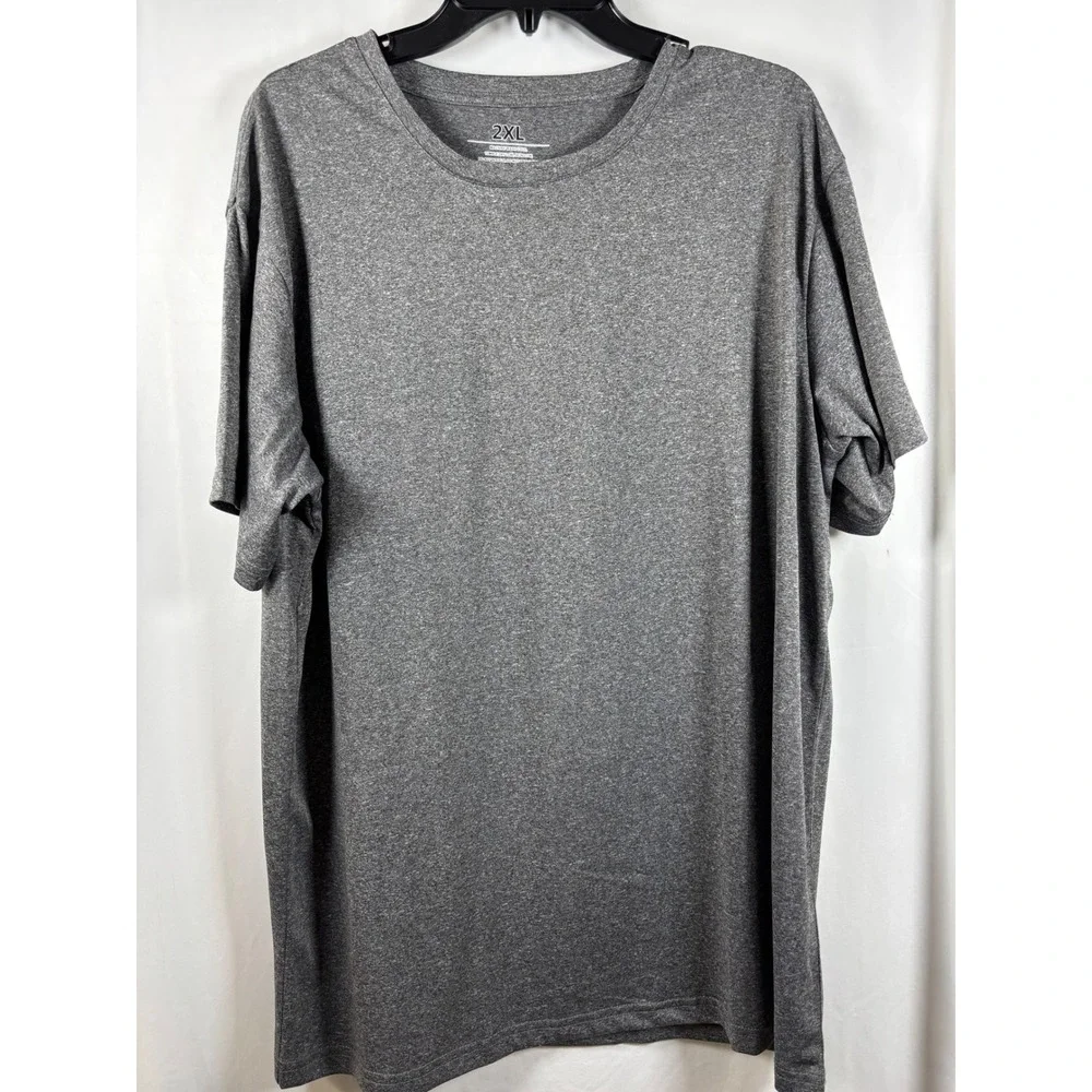 Lot of 4 Mens 2XL Heathered Performance T-Shirts Short Sleeve Crew Neck Basics - Picture 13 of 13